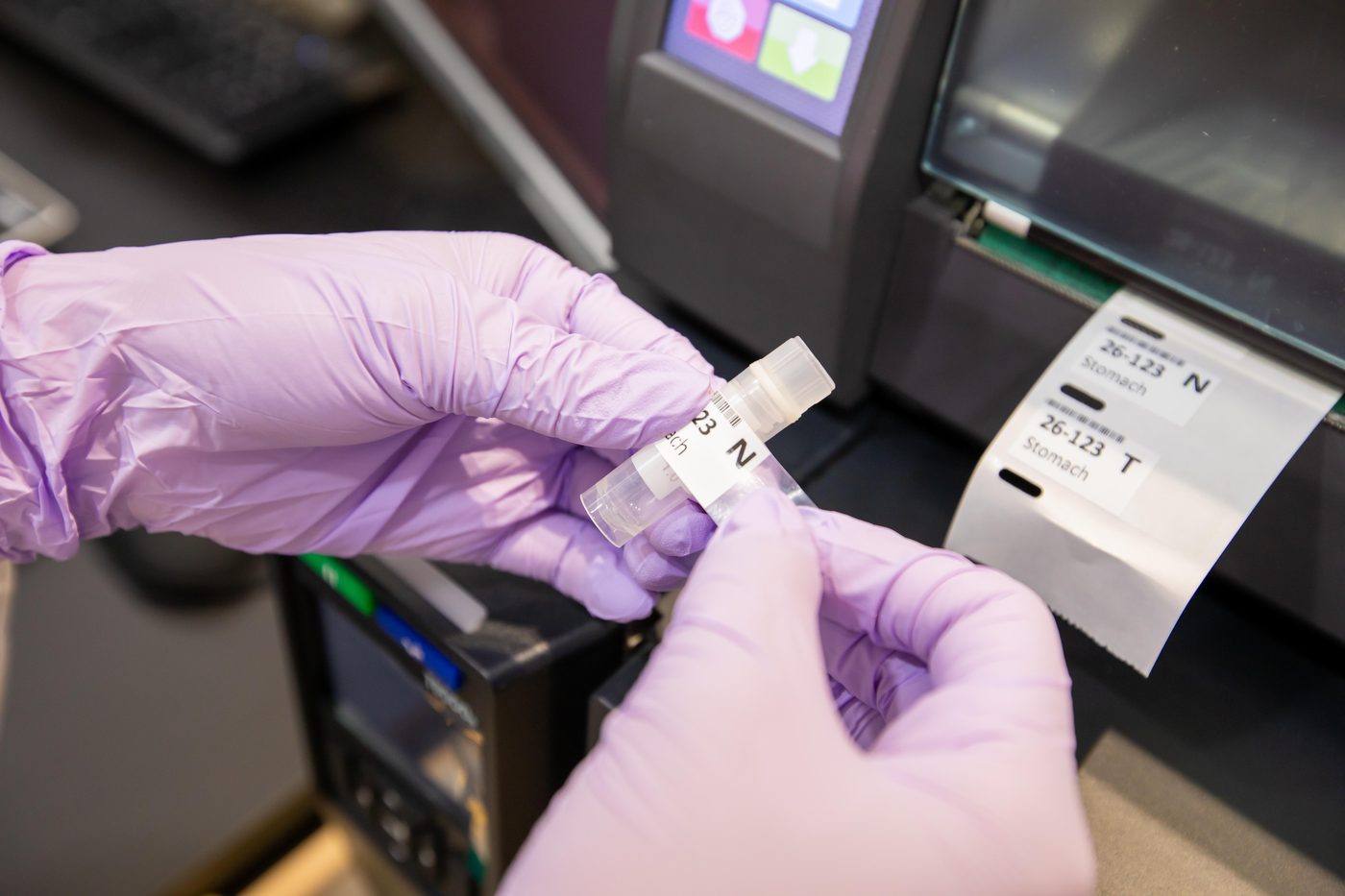 Labeling specimens with unique identification codes