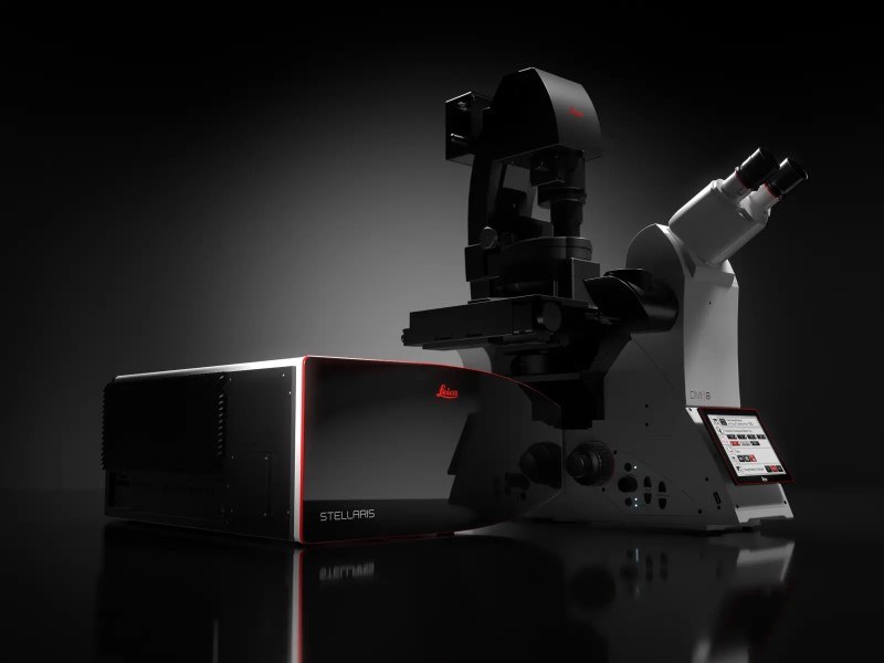 Exterior of the Leica STELLARIS WLL PLUS inverted confocal microscope