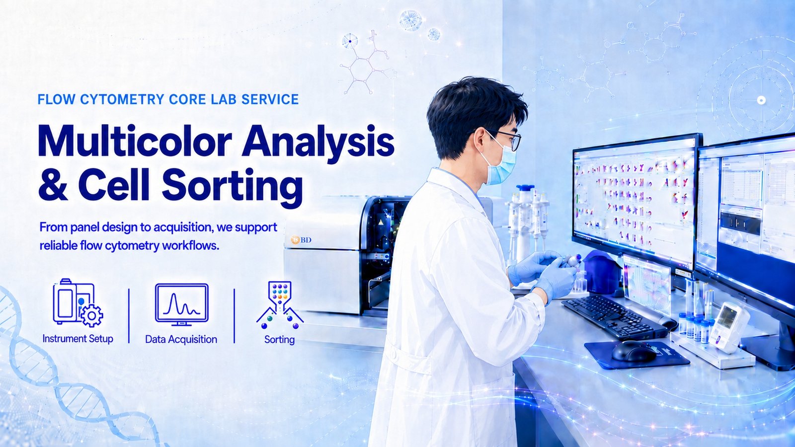 Multicolor Analysis & Cell Sorting infographic