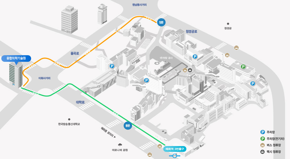 서울대학교병원 융합의학기술원 약도