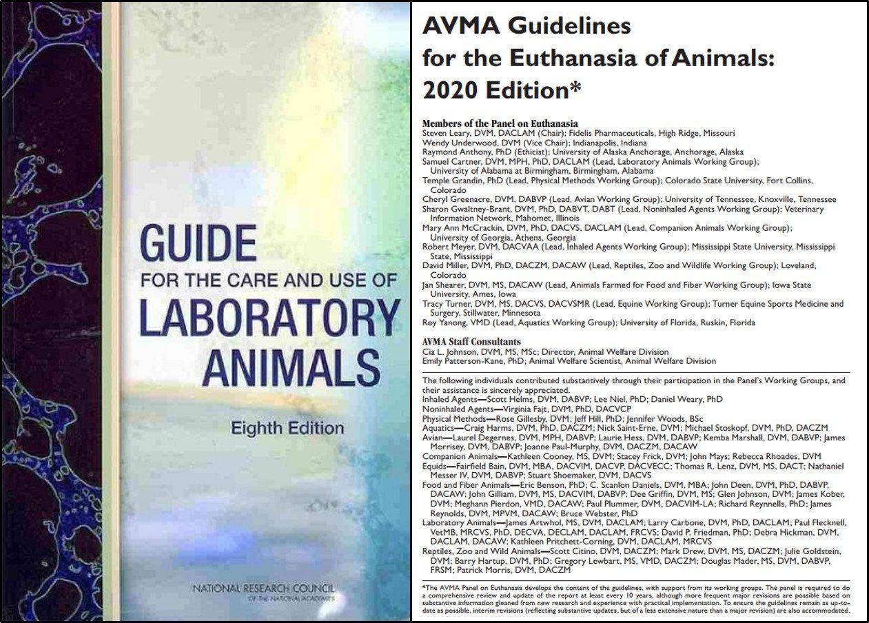 International animal experiment guideline materials